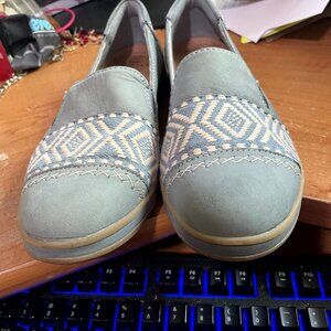 EARTH ORIGINS BAILEY STREET BLUE NUBUCK WOMENS SIZE 9 GOOD CONDITION
